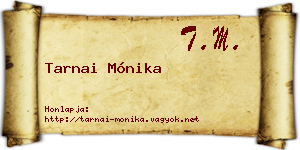 Tarnai Mónika névjegykártya
