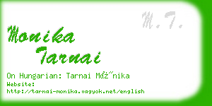 monika tarnai business card